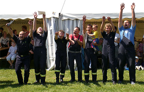Mannschaftsfoto beim Gemeindeausscheid Niederer Flming in Grfendorf (Foto: 2007)